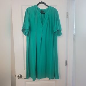 J. Jill Green Gown with Cowl Neck and Dolman Sleeves